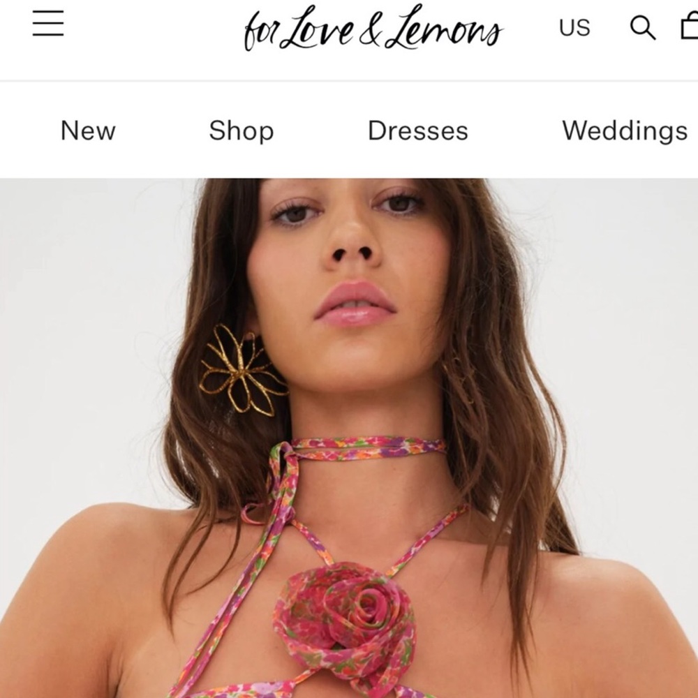 New For Love & Lemons Boho Floral Cutout Statement Earrings - Picture 7 of 15